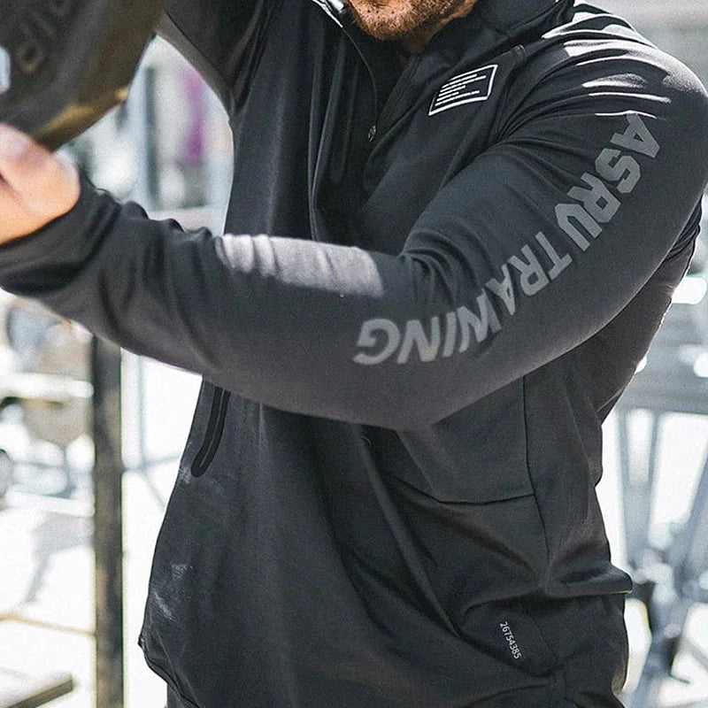 Men Fitness Hoodies Sweatshirt Men's Gym Bodybuilding Fleece Running Exercise Sweatshirts Casual Clothing
