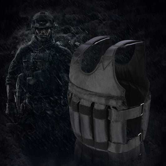 20kg/50kg Loading Weighted Vest Boxing Running Sling Weight Training Workout Fitness Adjustable Waistcoat Jacket Sand Clothing