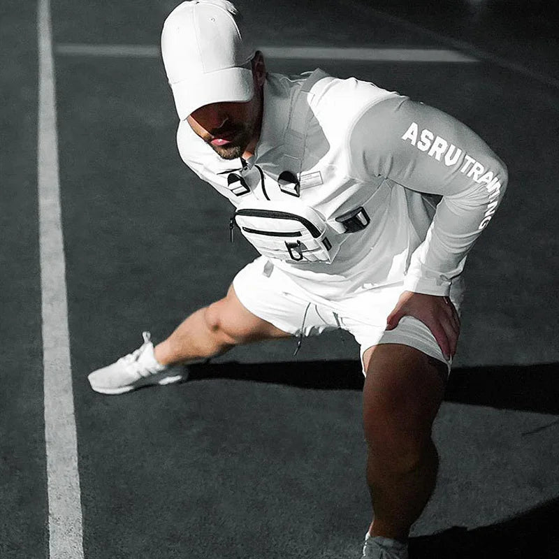 Men Fitness Hoodies Sweatshirt Men's Gym Bodybuilding Fleece Running Exercise Sweatshirts Casual Clothing