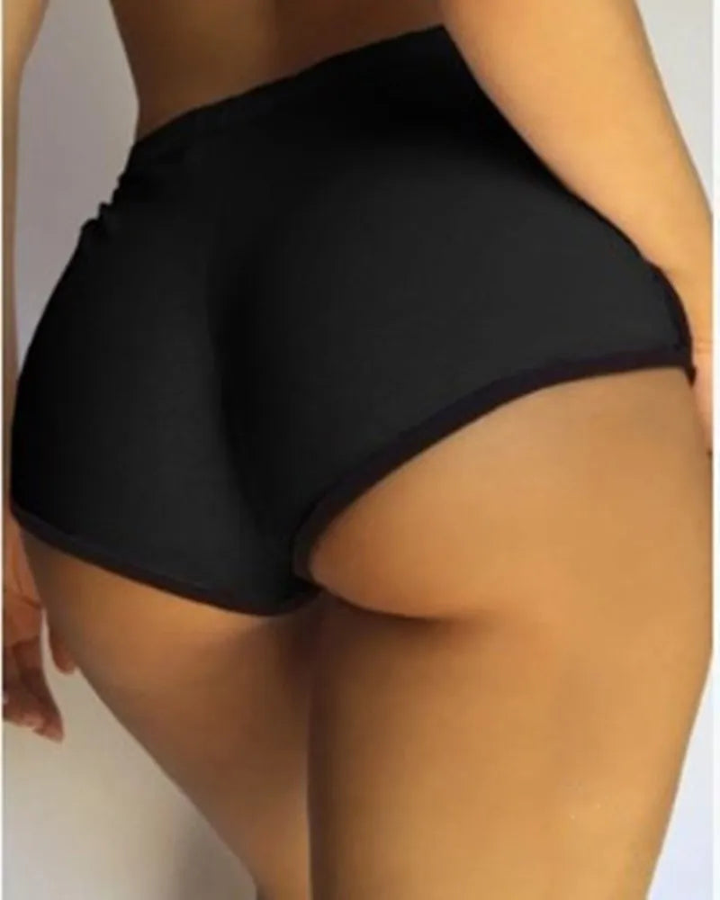 Women Mini Yoga Shorts High Waist Skinny Sports Casual Pants Quick-Drying Breathable Fitness Jogging Elasticity Trackpant