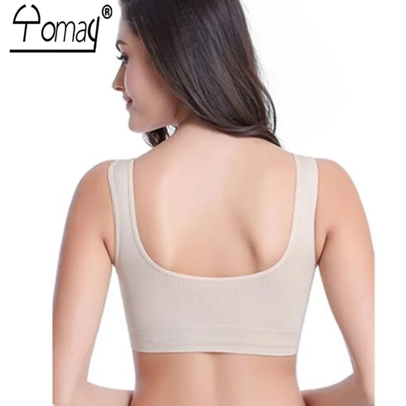 Sports Bra Full Cup Breathable Top Shockproof Cross Back Push Up Workout Bra For women Gym Running Jogging Yoga Fitness Bra