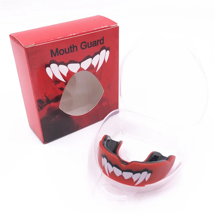 Mouth Guard Sports- Teeth 3D Technology Double Layer Boxing Mouth Guard Perfect Fit Adults with Case - Boil & Bite Mouth