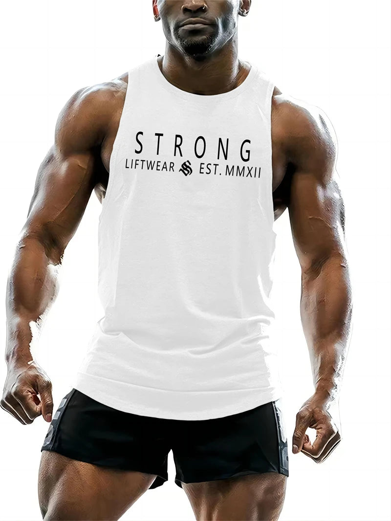 Tank Tops For Men Fashion Summer Sleeveless Outdoor Sports Vest Loose Quick Dry Breathable Tees Tops
