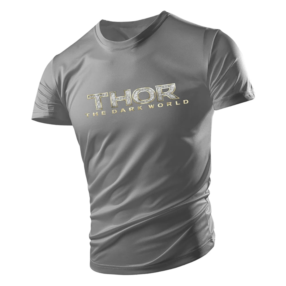 Summer Fashion Casual Sports 2d Printed Alphabet Adult Crewneck Short Sleeve Large Size Men'S T-Shirt Comfortable And Loose