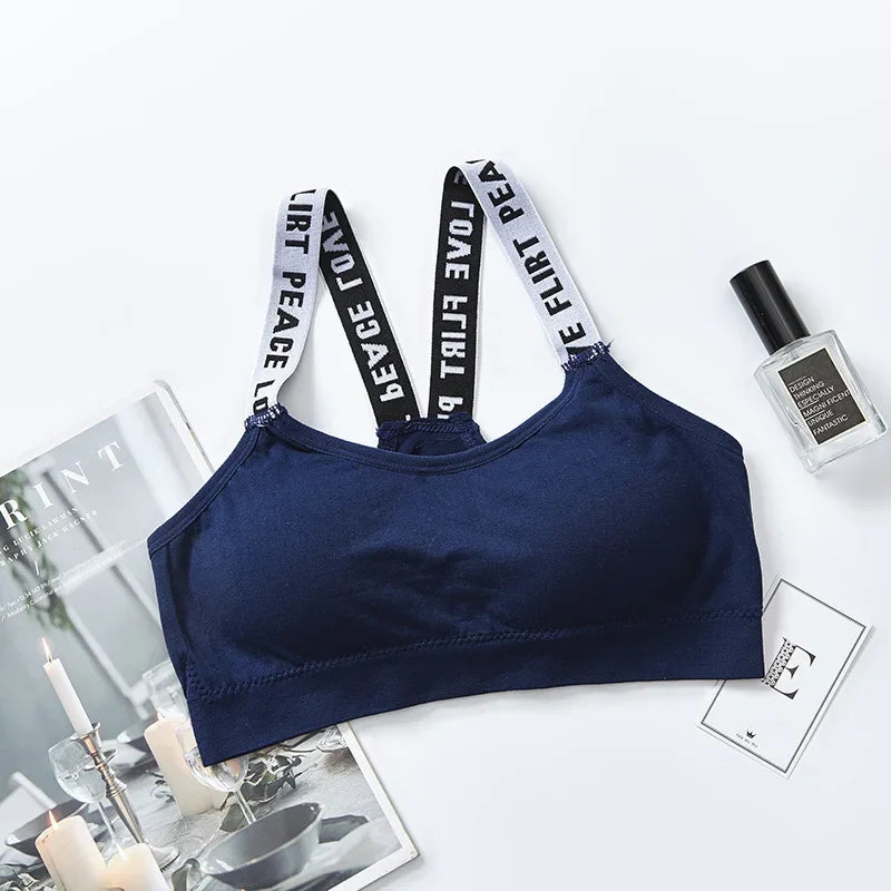 Elastic Sports Bra Sling Top Women's Sports Bra Without Steel Ring Sweat Absorption Quick Dry Comfortable Skin Fashion Underwear