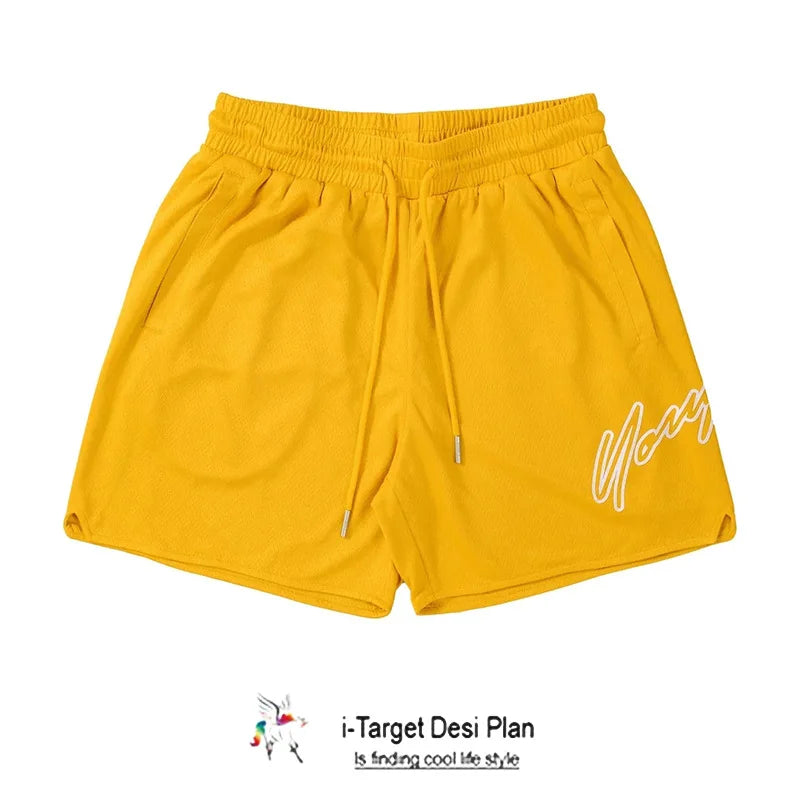 Trend Men's Mesh Beach Swim Casual Shorts Man Quick Dry Loose Basketball Jogger Short Pants Gym Fitness Sport Running Sweatpants