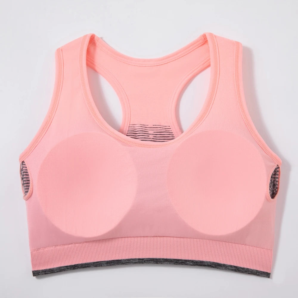 2110 Women's Soft Gradient Medium Support Yoga Sports Bra with Removable Cups