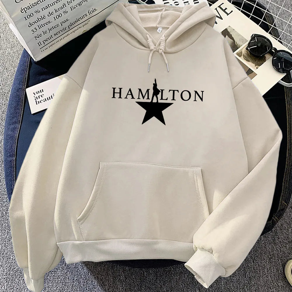 Musical Hamiltonn Hoodies Long Sleeve Women/Men Sweatshirts Hooded Winter Warm Fashion Pullovers Graphic Printing Clothes Female