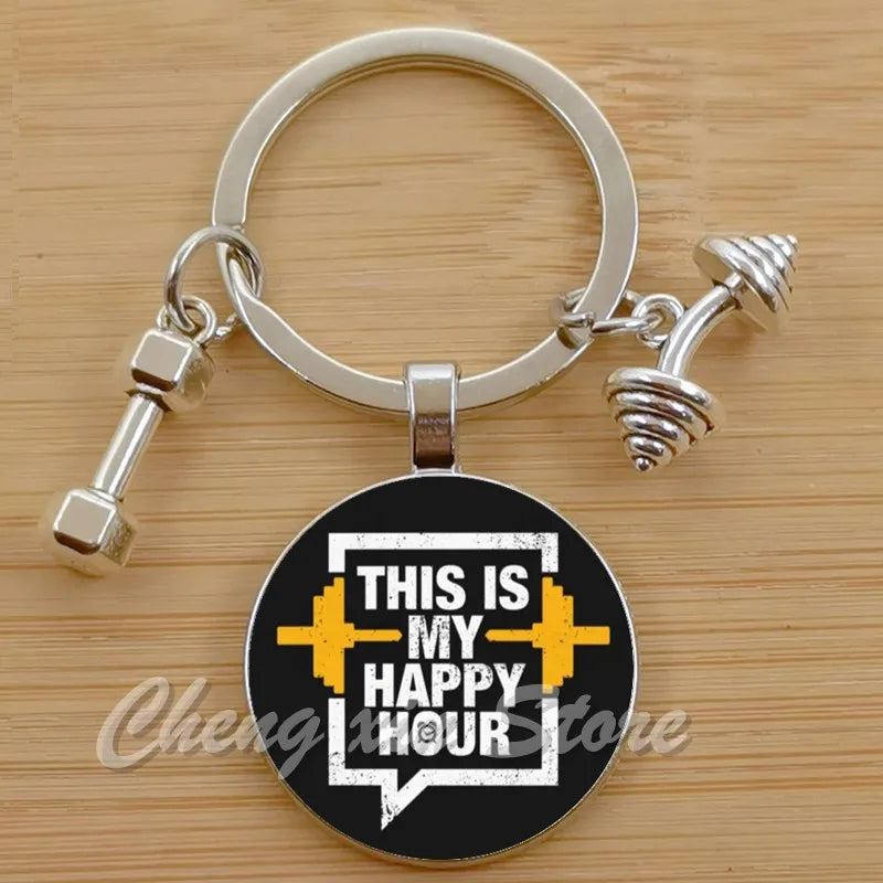 Gym Keyring Keychain Suitable For Bodybuilding Athletes Heavy Men Boys Bodybuilding Sports Unisex Men Tactical Rock Keyring Keyc