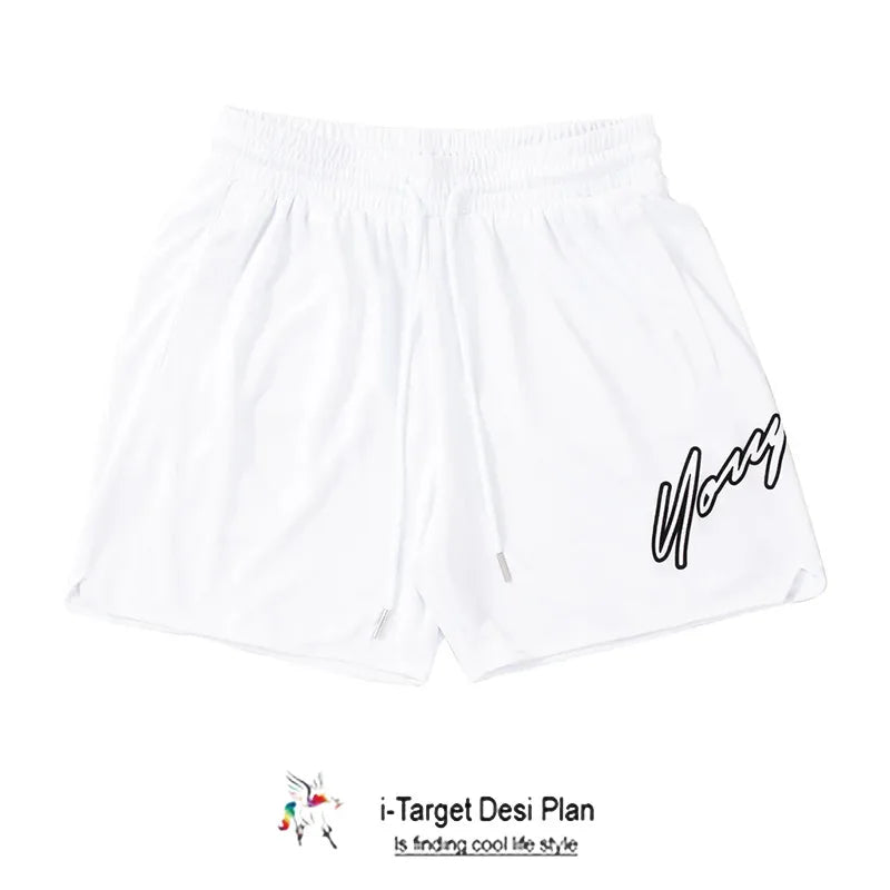 Trend Men's Mesh Beach Swim Casual Shorts Man Quick Dry Loose Basketball Jogger Short Pants Gym Fitness Sport Running Sweatpants