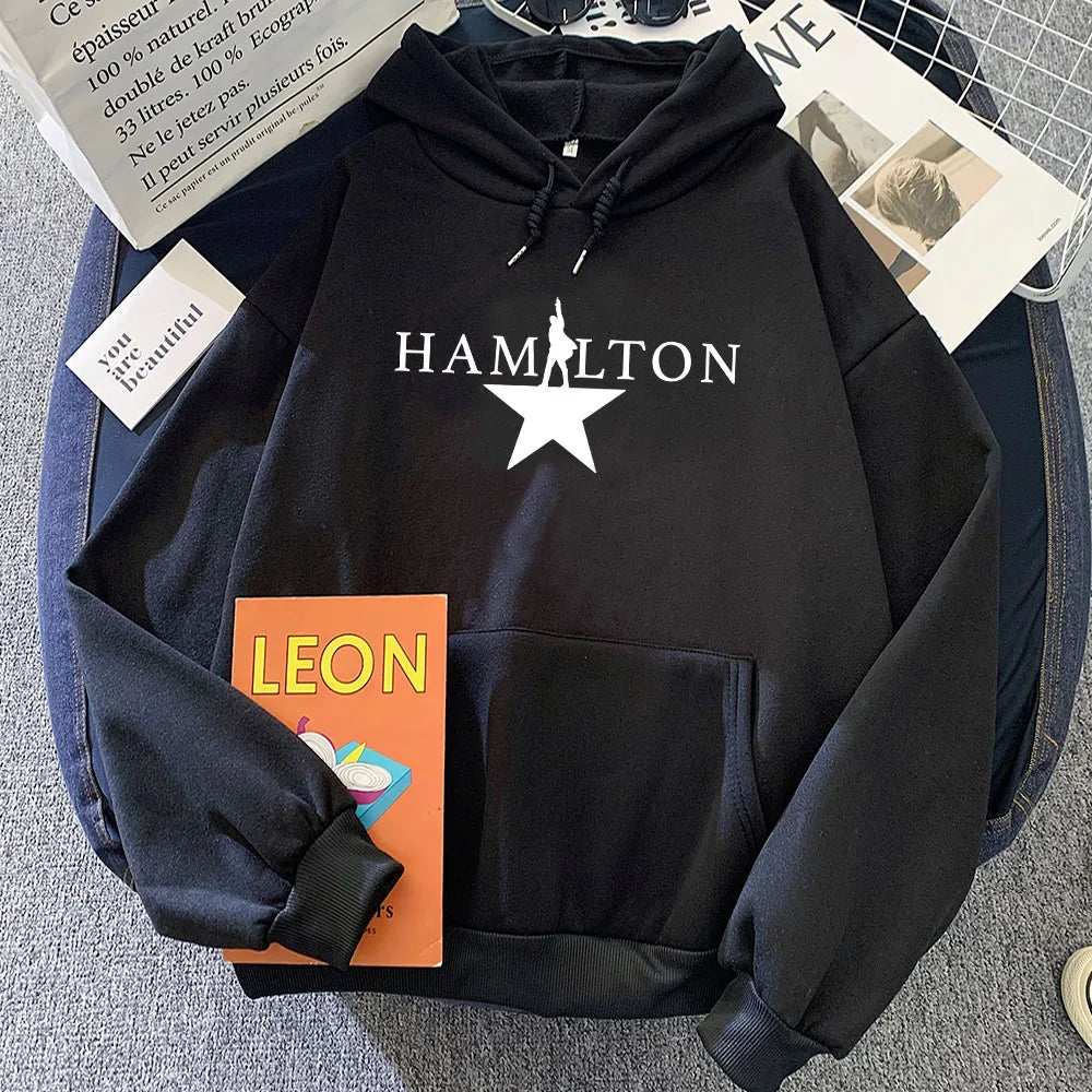 Musical Hamiltonn Hoodies Long Sleeve Women/Men Sweatshirts Hooded Winter Warm Fashion Pullovers Graphic Printing Clothes Female