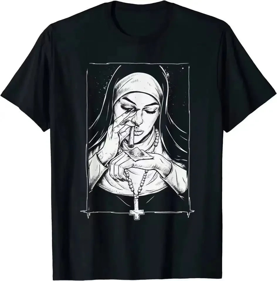 Naughty Nun Casual Men Print T Shirt