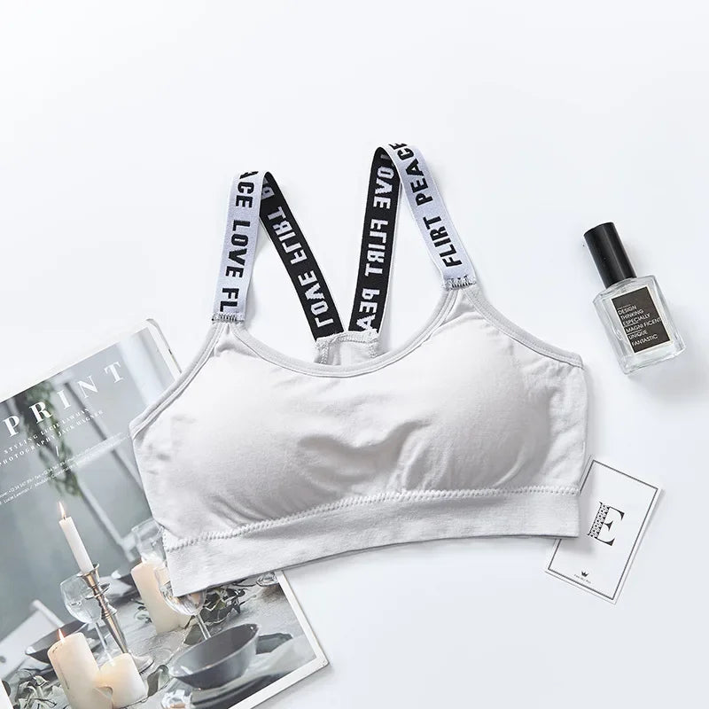 Elastic Sports Bra Sling Top Women's Sports Bra Without Steel Ring Sweat Absorption Quick Dry Comfortable Skin Fashion Underwear