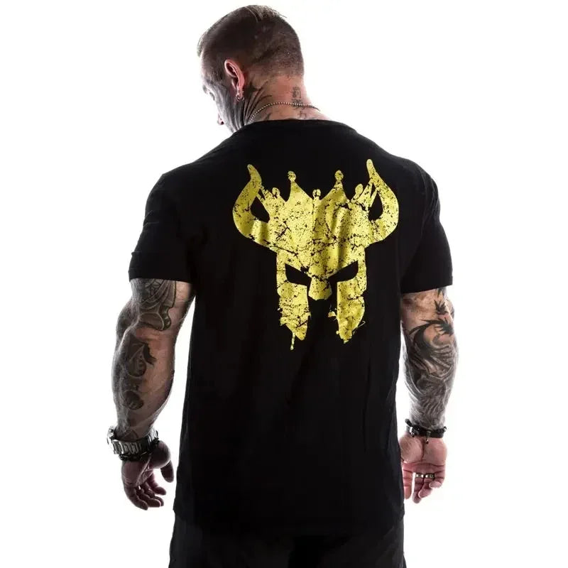 Summer Workout Training 3D Printed Viking T-shirt Sport Men's T-shirt Gym Workout Breathable Outdoor Casual Running Top