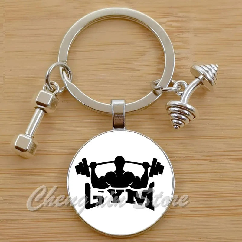 Gym Keyring Keychain Suitable For Bodybuilding Athletes Heavy Men Boys Bodybuilding Sports Unisex Men Tactical Rock Keyring Keyc