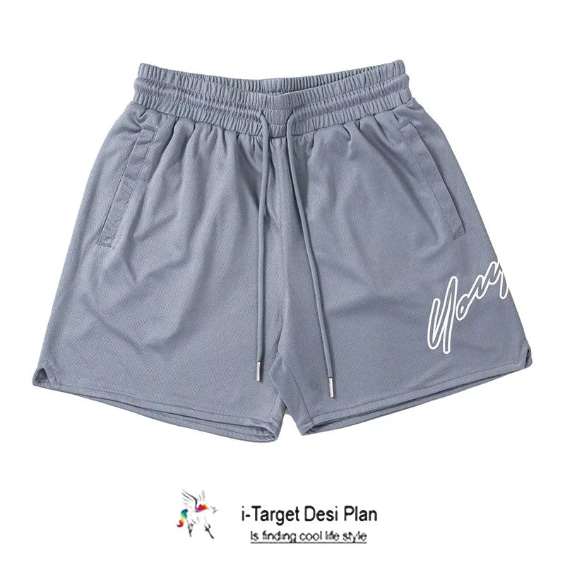 Trend Men's Mesh Beach Swim Casual Shorts Man Quick Dry Loose Basketball Jogger Short Pants Gym Fitness Sport Running Sweatpants