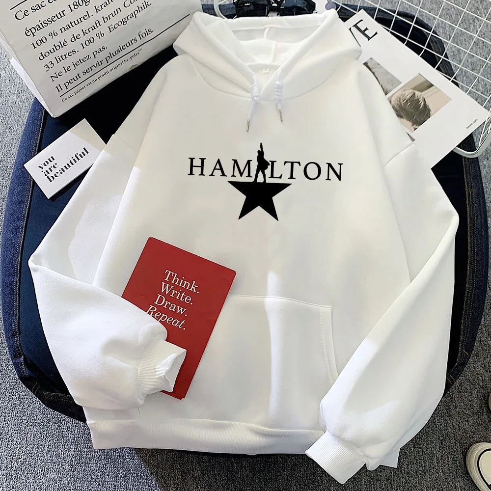 Musical Hamiltonn Hoodies Long Sleeve Women/Men Sweatshirts Hooded Winter Warm Fashion Pullovers Graphic Printing Clothes Female