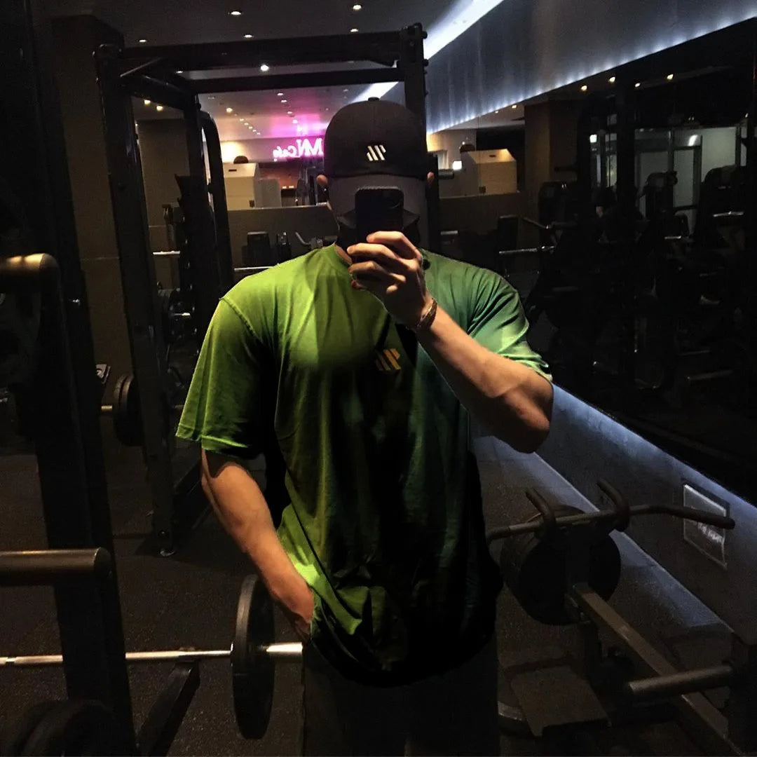 Men's Clothing Gym Fitness Streetwear Tees Breathable Cotton Loose Short Sleeve T-shirt Summer Casual Running Tops Sweatshirt