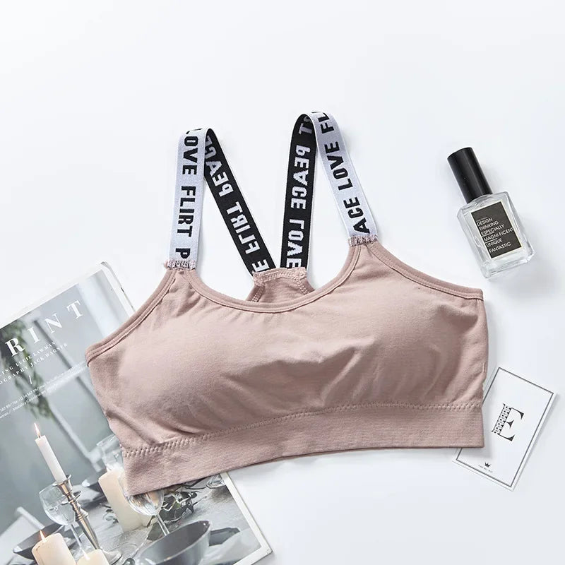 Elastic Sports Bra Sling Top Women's Sports Bra Without Steel Ring Sweat Absorption Quick Dry Comfortable Skin Fashion Underwear