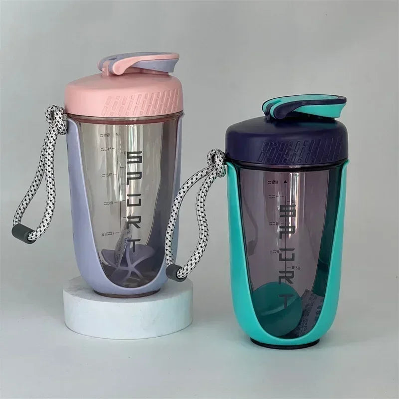 600ML New Blender Shaker Bottle with Plastic Whisk Ball BPA Free Plastic Protein Shakes Leakproof for Powder Workout Gym Sport