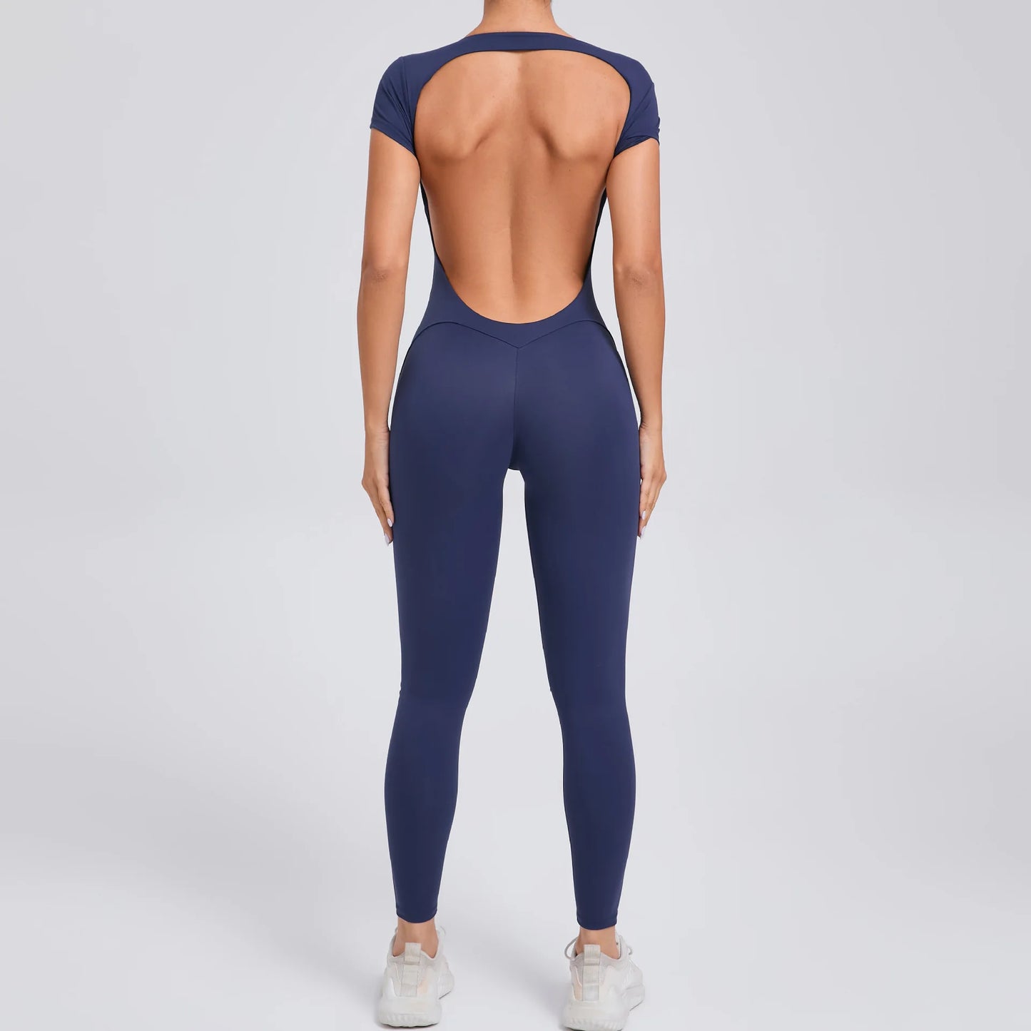 Yoga Jumpsuit Fitness Sports Overalls Gym Clothing Set Wear Pilates Workout Clothes Women Short Sleeves Outfit Activewear