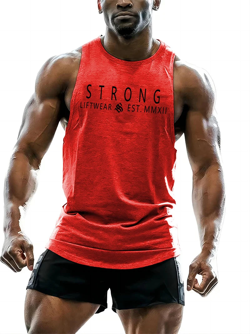 Tank Tops For Men Fashion Summer Sleeveless Outdoor Sports Vest Loose Quick Dry Breathable Tees Tops