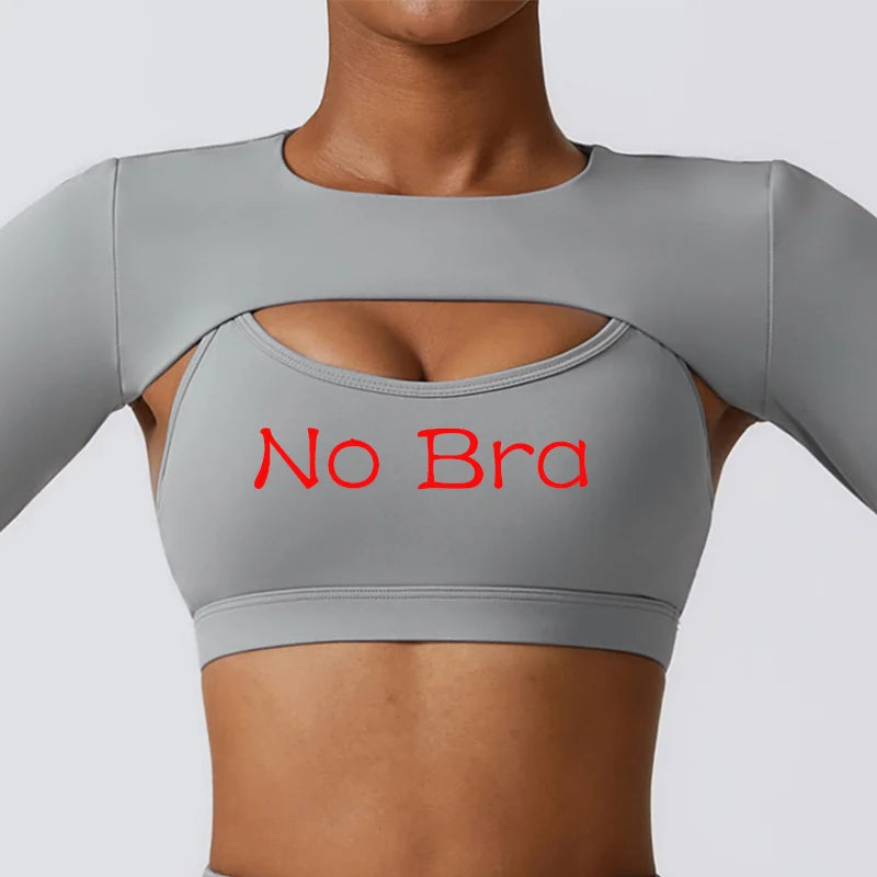 Running Shirt Fitness Tight Woman Work Out Clothing Shawl New Long Sleeve Yoga Tops Sexy Gym Sportswear Yoga Wear For Women