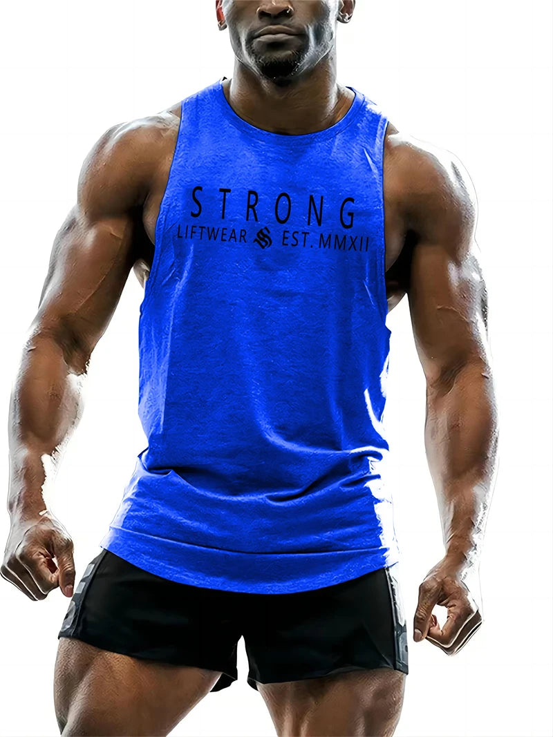 Tank Tops For Men Fashion Summer Sleeveless Outdoor Sports Vest Loose Quick Dry Breathable Tees Tops