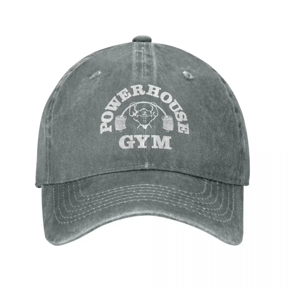 Classic Denim Powerhouse Gym Baseball Caps For Men Women Summer Adjustable Baseball Hat