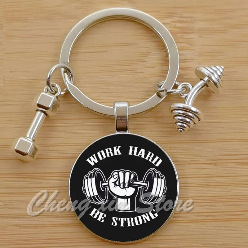 Gym Keyring Keychain Suitable For Bodybuilding Athletes Heavy Men Boys Bodybuilding Sports Unisex Men Tactical Rock Keyring Keyc