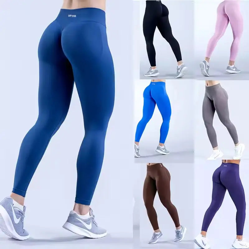 Impact Leggings for Women with logo Scrunch Seamless Yoga Legging Low Ribbed Band Gym Sports Pants High Stretchy Fitness Tights