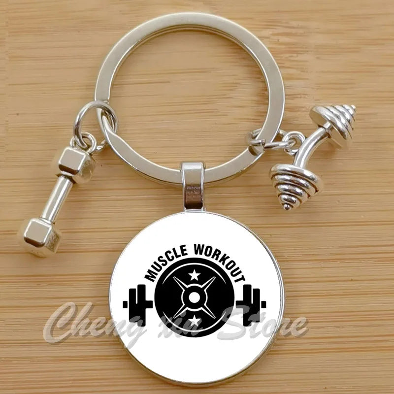 Gym Keyring Keychain Suitable For Bodybuilding Athletes Heavy Men Boys Bodybuilding Sports Unisex Men Tactical Rock Keyring Keyc
