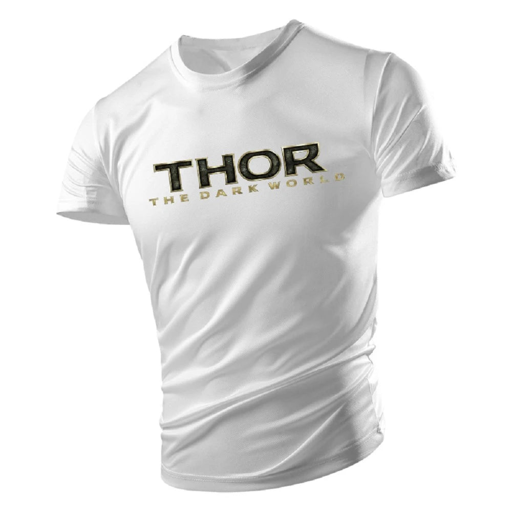 Summer Fashion Casual Sports 2d Printed Alphabet Adult Crewneck Short Sleeve Large Size Men'S T-Shirt Comfortable And Loose