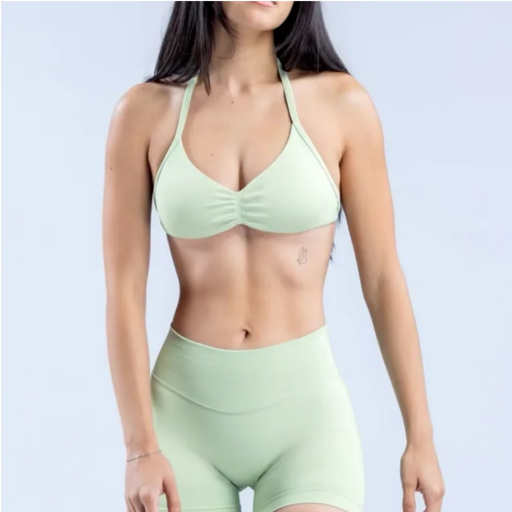Yoga Impact Strappy Bra Gym Running Sling Underwear Ipmact Suspenders Exercise Seamless Bra Kneading Exercise Yoga Sports Bra