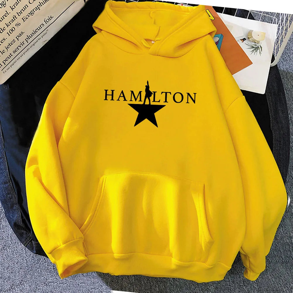 Musical Hamiltonn Hoodies Long Sleeve Women/Men Sweatshirts Hooded Winter Warm Fashion Pullovers Graphic Printing Clothes Female