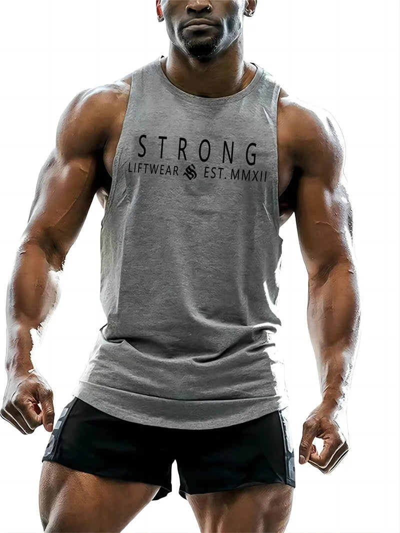 Tank Tops For Men Fashion Summer Sleeveless Outdoor Sports Vest Loose Quick Dry Breathable Tees Tops