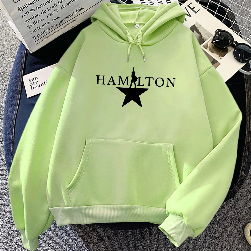 Musical Hamiltonn Hoodies Long Sleeve Women/Men Sweatshirts Hooded Winter Warm Fashion Pullovers Graphic Printing Clothes Female
