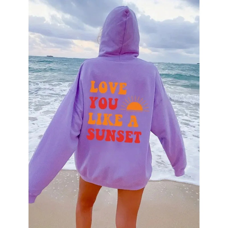 Women's fleece hoodie 2024 new letter pattern printed kangaroo pocket drawstring pullover hoodie hoodie