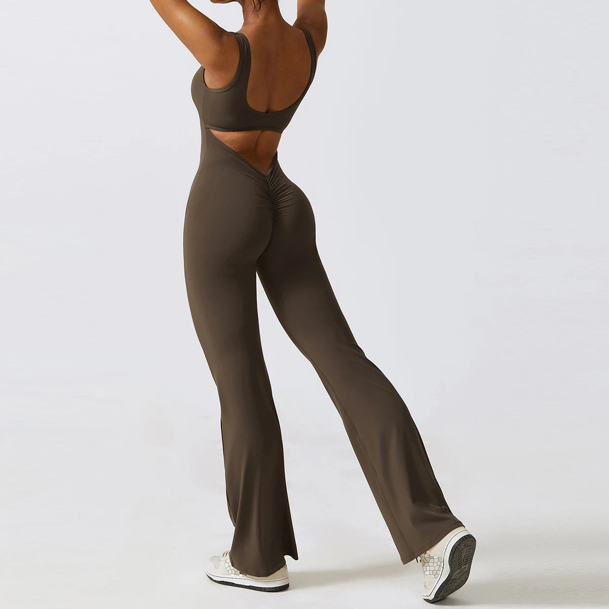 Back V Jumpsuit Gym Set Women Training Yoga Suit Sportswear Women Sports Jumpsuit Fitness Rompers Stretch Workout Bodysuits