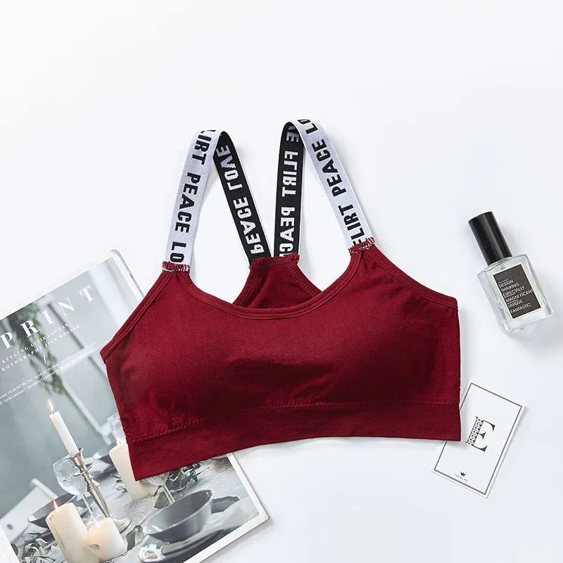 Elastic Sports Bra Sling Top Women's Sports Bra Without Steel Ring Sweat Absorption Quick Dry Comfortable Skin Fashion Underwear