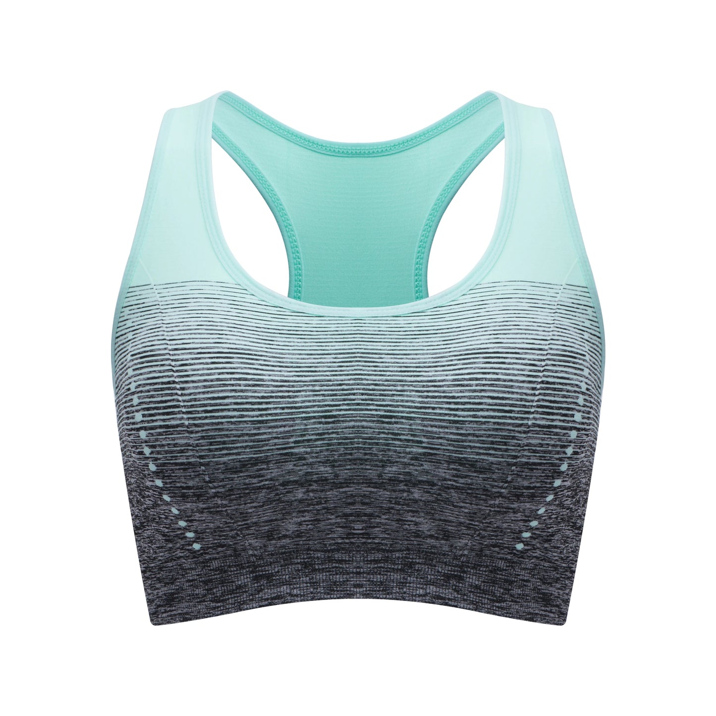 2110 Women's Soft Gradient Medium Support Yoga Sports Bra with Removable Cups