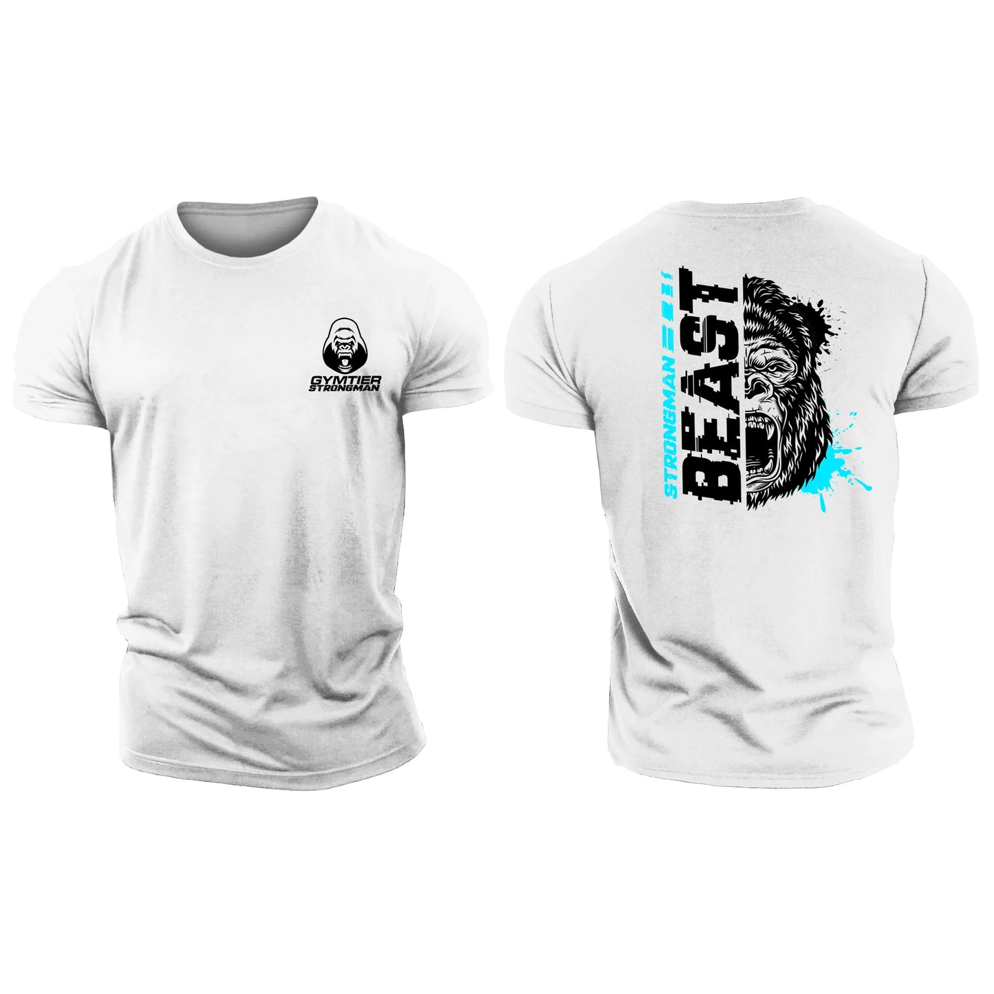 Strongman Beast - Gym T-Shirt High Quality Casual Men's Short Sleeves Top