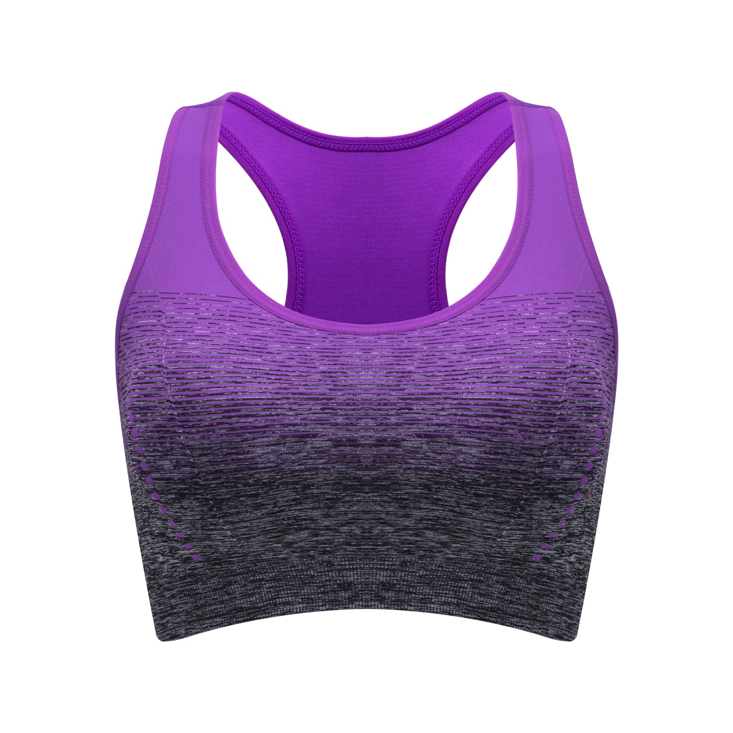 2110 Women's Soft Gradient Medium Support Yoga Sports Bra with Removable Cups