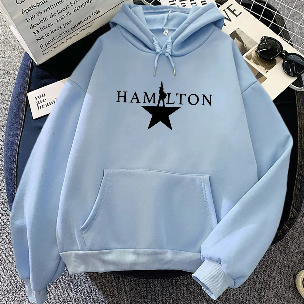 Musical Hamiltonn Hoodies Long Sleeve Women/Men Sweatshirts Hooded Winter Warm Fashion Pullovers Graphic Printing Clothes Female