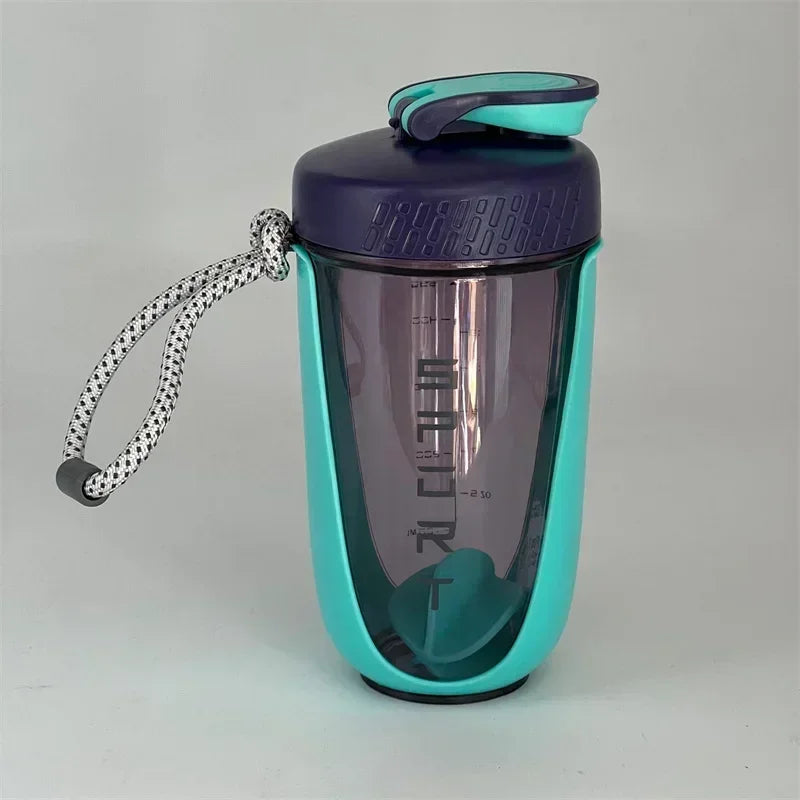 600ML New Blender Shaker Bottle with Plastic Whisk Ball BPA Free Plastic Protein Shakes Leakproof for Powder Workout Gym Sport