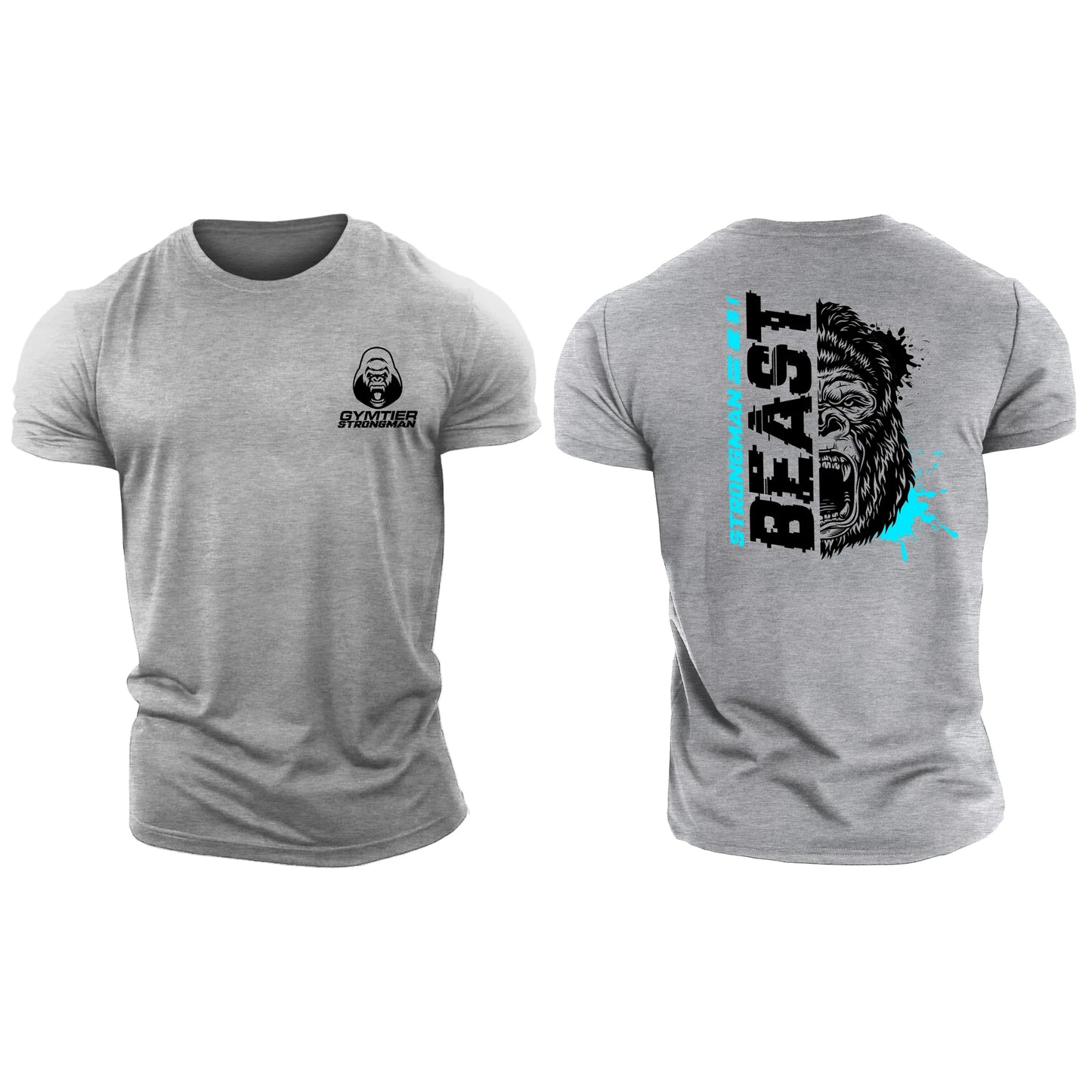 Strongman Beast - Gym T-Shirt High Quality Casual Men's Short Sleeves Top