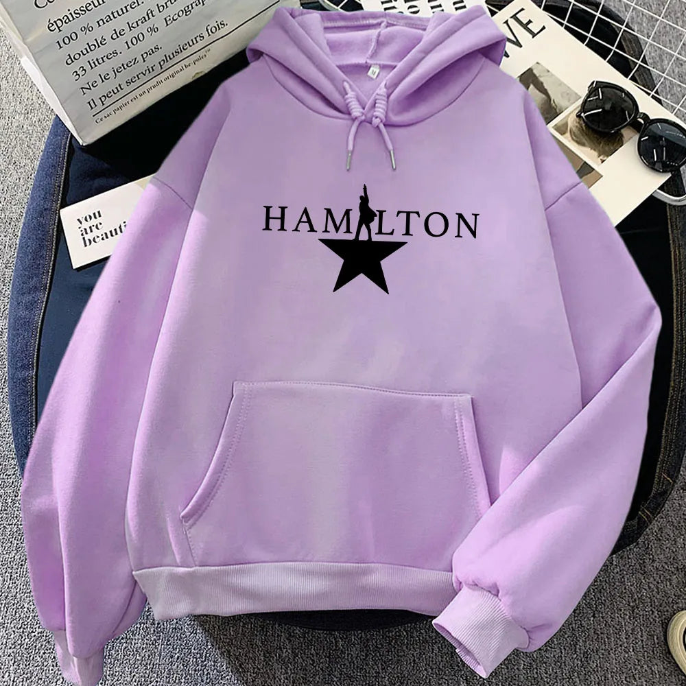Musical Hamiltonn Hoodies Long Sleeve Women/Men Sweatshirts Hooded Winter Warm Fashion Pullovers Graphic Printing Clothes Female