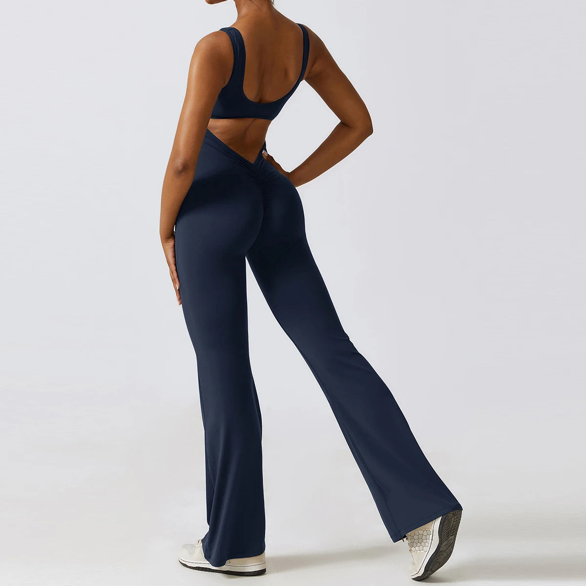 Back V Jumpsuit Gym Set Women Training Yoga Suit Sportswear Women Sports Jumpsuit Fitness Rompers Stretch Workout Bodysuits