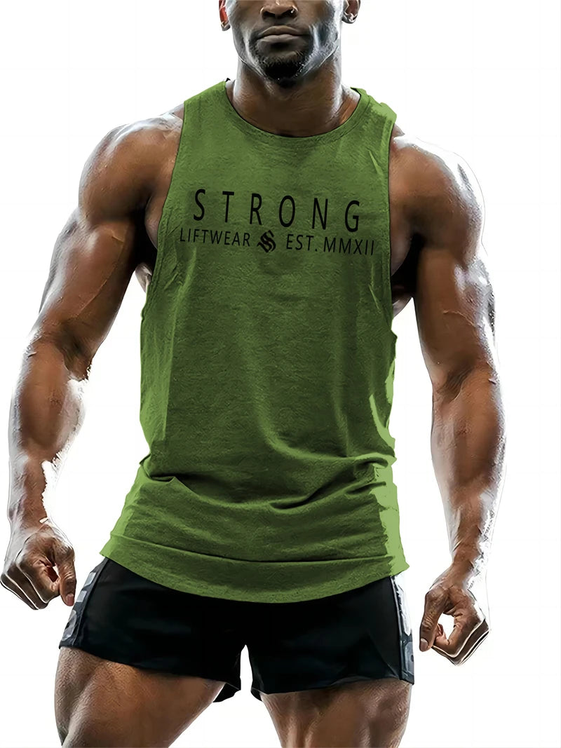 Tank Tops For Men Fashion Summer Sleeveless Outdoor Sports Vest Loose Quick Dry Breathable Tees Tops