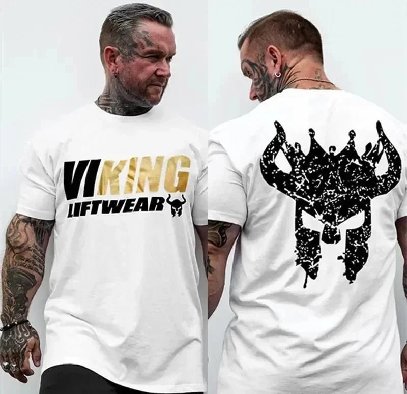 Summer Workout Training 3D Printed Viking T-shirt Sport Men's T-shirt Gym Workout Breathable Outdoor Casual Running Top